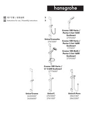 Hans Grohe Unica'S Puro 28631 7 Series Instructions For Use/Assembly Instructions