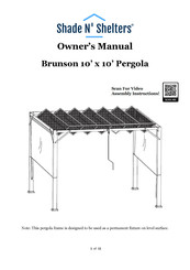 Shade N' Shelters Brunson Owner's Manual
