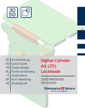 Simons Voss Technologies Cylinder AX LockNode Quick Manual