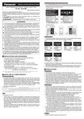 Panasonic HL-G2 Series Installation Instructions