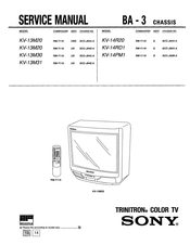 Sony Trinitron KV-13M30 Service Manual
