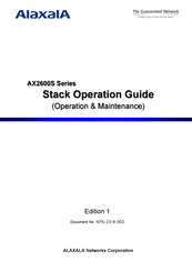 Alaxala AX2600S Series Operation Manual