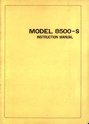 Riccar 8500-S Instruction Manual