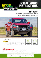 Ironman4x4 BBCD088 Installation Instructions Manual