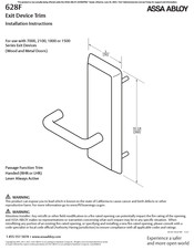 Assa Abloy Yale 628F Installation Instructions Manual
