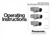 Panasonic WVCP212 - COLOR CAMERA Operating Instructions Manual