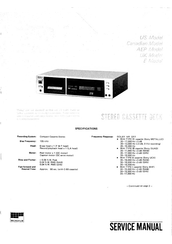 Sony TC-FX600 Service Manual