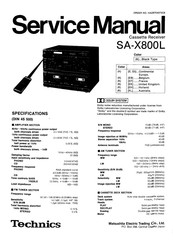Technics SA-X800L Service Manual