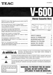 Teac V-600 Owner's Manual
