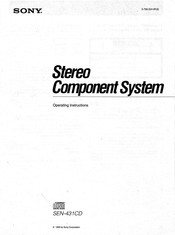 Sony SEN-431CD Operating Instructions Manual