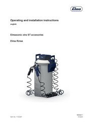 Elma Elmasonic xtra ST Operating And Installation Instructions