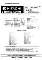 Hitachi D-E95 Service Manual