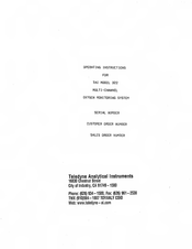 Teledyne 322 Operating Instructions Manual