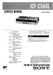 Sony ICF-C560L Service Manual