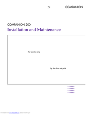 Nortel COMPANION 200 Installation And Maintenance Manual