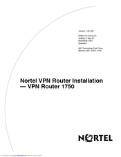 Nortel 1750 Install Manual
