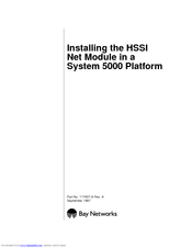 Bay Networks 5000 Installation Manual