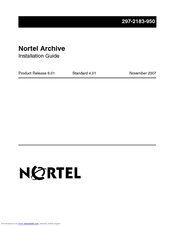 Nortel Archive Installation Manual