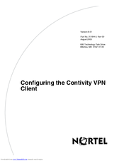 Nortel Contivity VPN Client User Manual