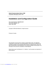Nortel HMS400 Installation And Configuration Manual
