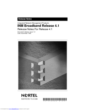Nortel INM 4.1 Release Note