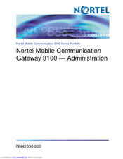 Nortel MCG3100 Administration Manual