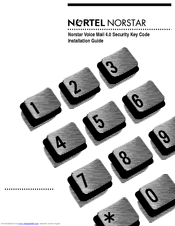 Nortel Norstar Voice Mail 4.0 Installation Manual