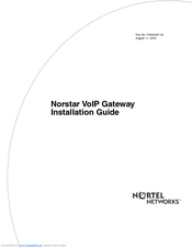 Nortel VoIP Gateway Installation Manual