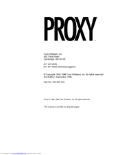 Funk Software Proxy User Manual