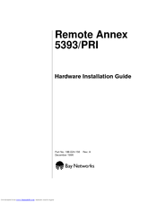 Bay Networks 5393/PRI Hardware Installation Manual