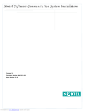 Nortel SCS User Manual