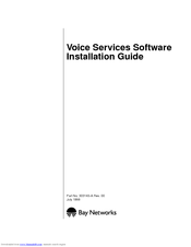 Bay Networks Voice Gateway Installation Manual