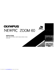 Olympus Zoom 90 - Newpic Zoom 90 APS Camera Instructions Manual