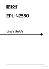 Epson EPL-N2550 User Manual