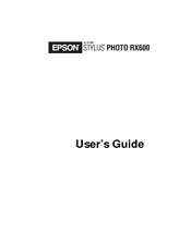 Epson Stylus Photo RX600 User Manual