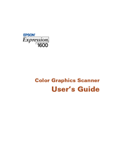 Epson Expression  1600 User Manual