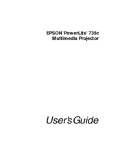 Epson PowerLite 735x User Manual
