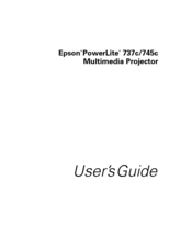 Epson PowerLite 737c User Manual