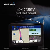 Garmin nuvi 2585TV Quick Start Manual