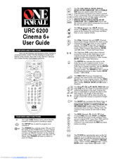 One for All URC-6200 Cinema 6+ User Manual