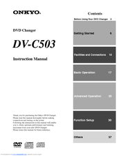 Onkyo DV-C503 Instruction Manual