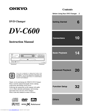 Onkyo DV-C600 Instruction Manual