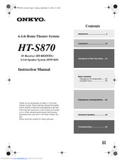 Onkyo HT-S870 Instruction Manual