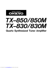 Onkyo TX-850 User Manual