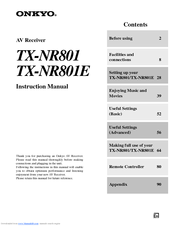 Onkyo TX-NR801E Instruction Manual