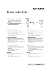 Onkyo TXSR574 - AV Receiver Code Manual