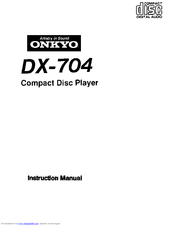 Onkyo DX-704 Instruction Manual