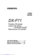 Onkyo DX-F71 Instruction Manual