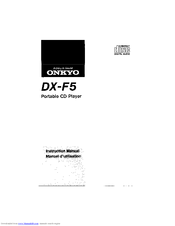 Onkyo DX-F5 Instruction Manual