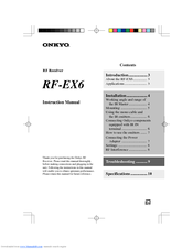 Onkyo RF-EX6 Instruction Manual